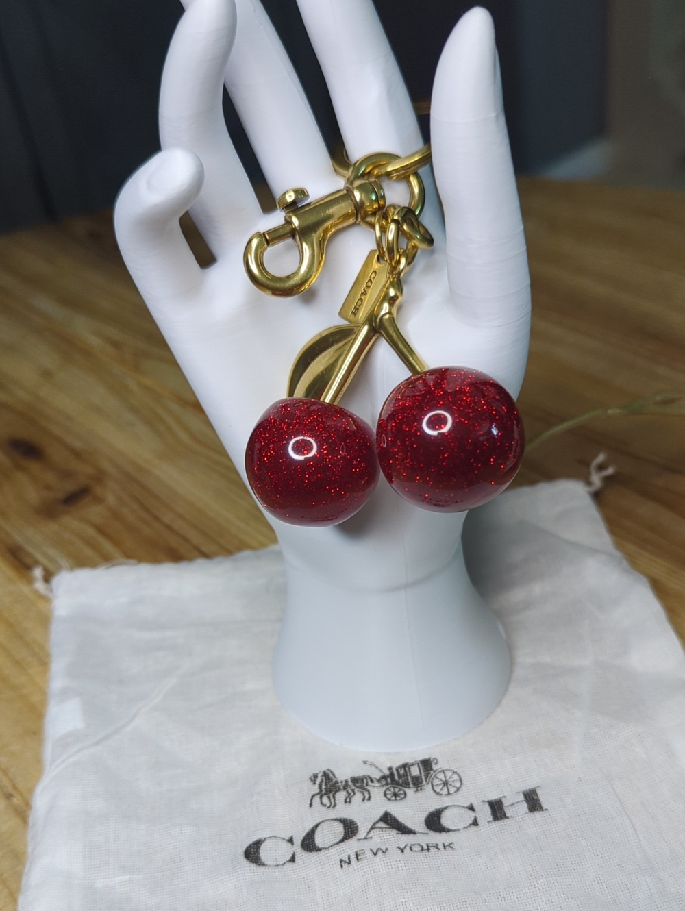Coach Red Cherry Bag Charm